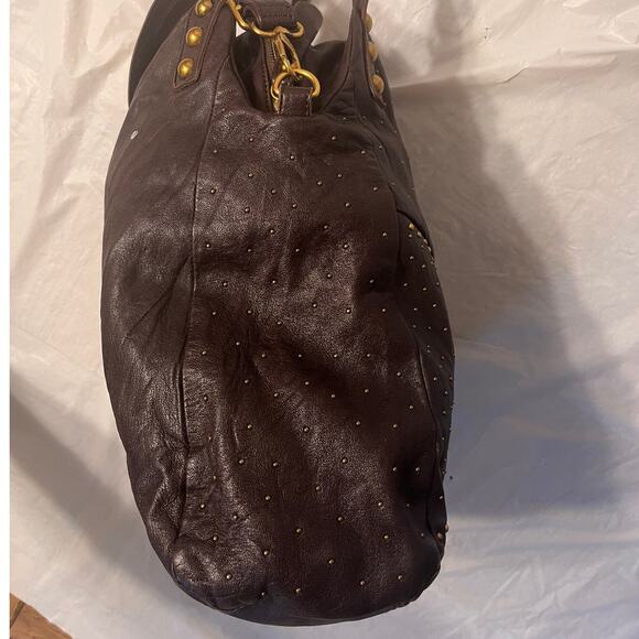 Vintage Abro brown leather crossbody bag with top handle - Picture 5 of 16